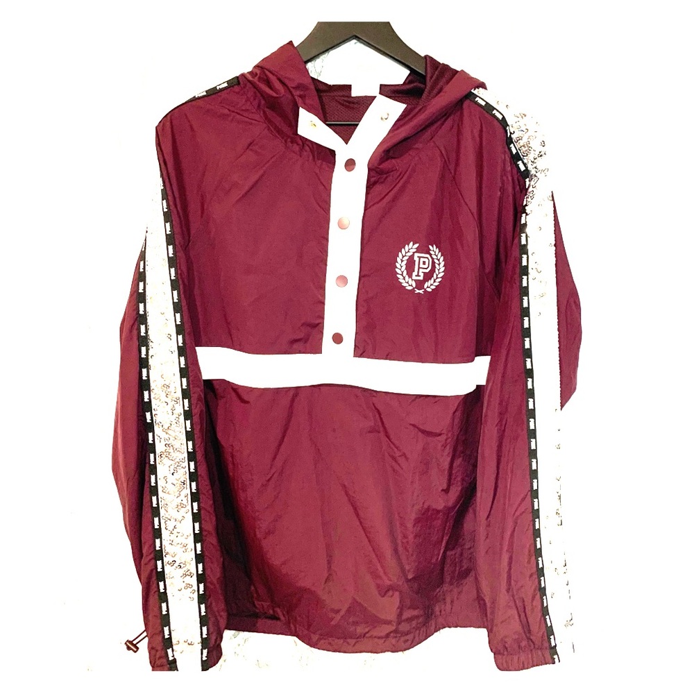 PINK BY VS BURGUNDY JACKET W/ SEQUINS